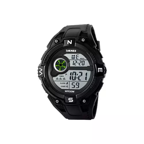 SKMEI 1279 FASHION MEN BLACK SPORT DIGITAL JAM TANGAN WATCH - 4