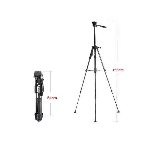 ZOMEI T120 MOBILE AND CAMERA TRIPOD (WITHOUT MOBILE HOLDER) - 1