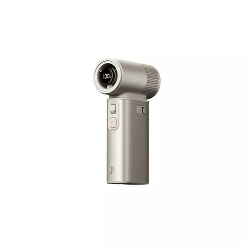 JisuLife Ultra2 9000mAh Handheld Fan (Light Brown) With Flashlight