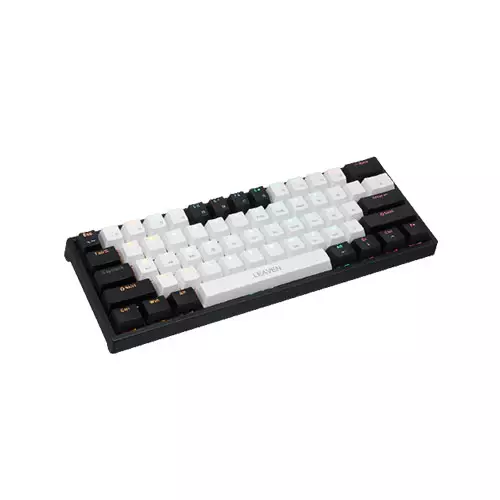 LEAVEN K620 WIRED MECHANICAL KEYBOARD WHITE BLACK - 1