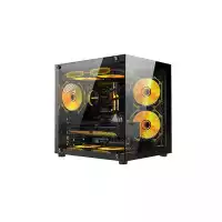 Power Train PT-G555B Mini Tower Micro-ATX Gaming Desktop Case Black