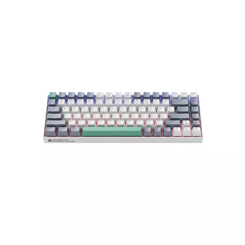 MACHENIKE K500-B84 WIRED RAINBOW RGB WHITE MECHANICAL KEYBOARD RED SWITCH - 3