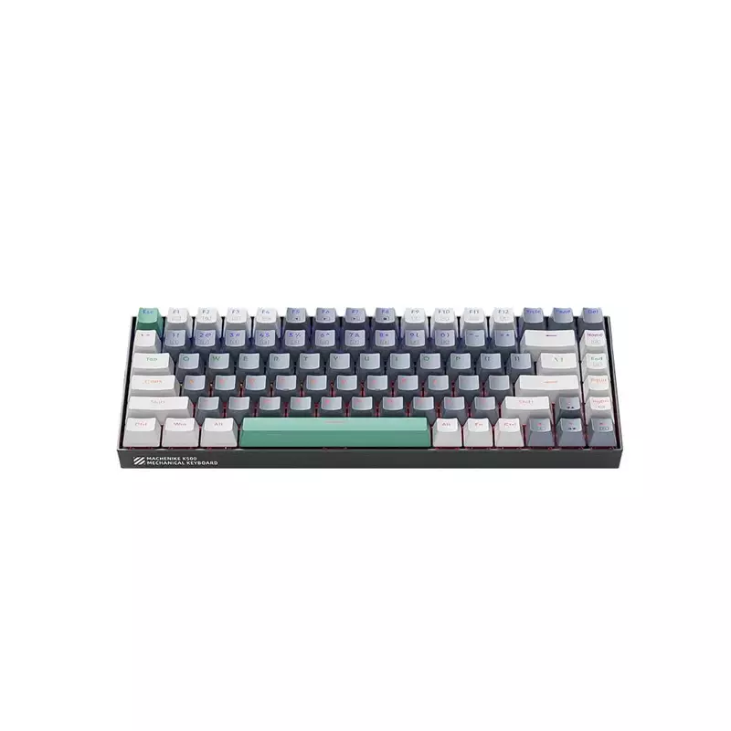 MACHENIKE K500-B84 WIRED RAINBOW RGB GREY MECHANICAL KEYBOARD BLUE SWITCH - 1