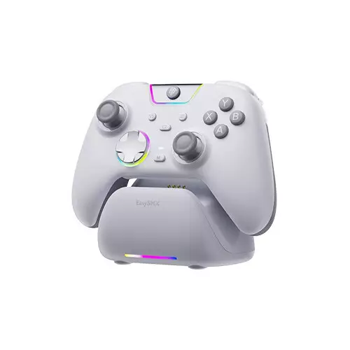 EasySMX X05 PRO Tri-Mode Wireless Gaming Controller with Charging Dock (White)