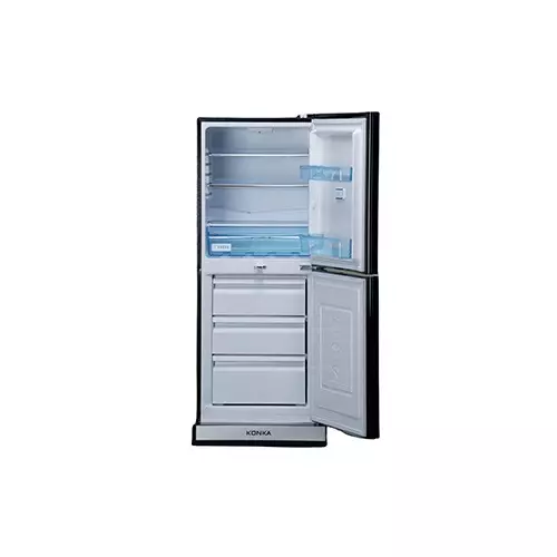 KONKA KRB-190GB-Glass Mirror 190 Ltr Bottom Freezer 2-Door Refrigerator - 1