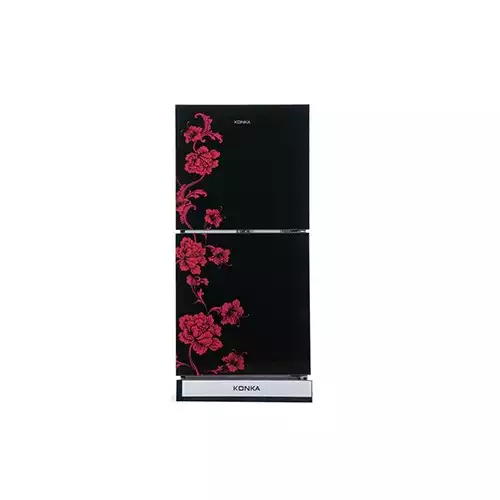 KONKA KRB-200GB-Glass Mirror 200 Ltr Bottom Freezer 2-Door Refrigerator