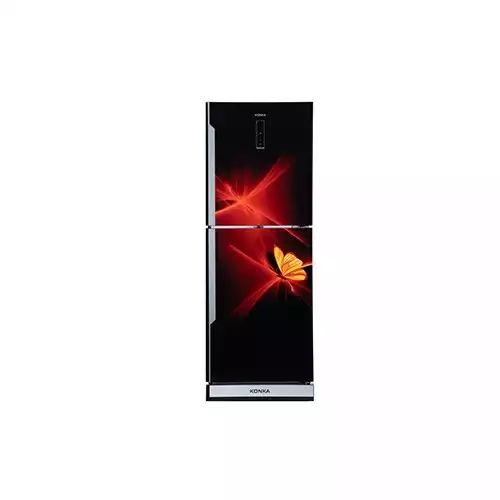 KONKA KRB-270EVB-3D Red Butterfly 270 Ltr Bottom Freezer 2-Door Refrigerator with Digital Display