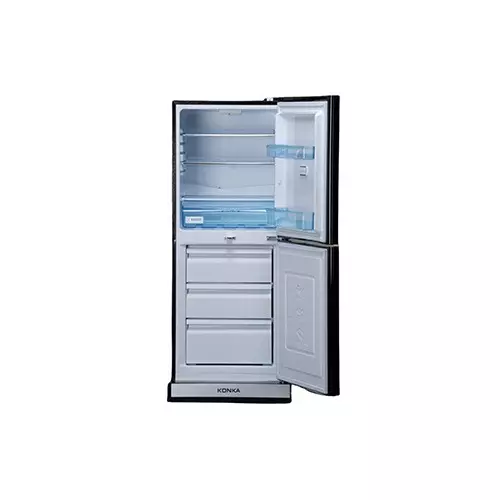 KONKA KRB-270EVB-3D Red Butterfly 270 Ltr Bottom Freezer 2-Door Refrigerator with Digital Display - 1