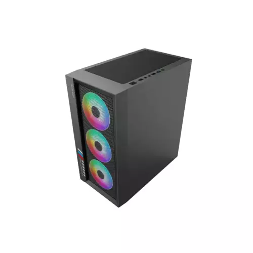 POWER TRAIN PT-701B ATX MID TOWER GAMING CASE WITH 4 RGB FAN - 2