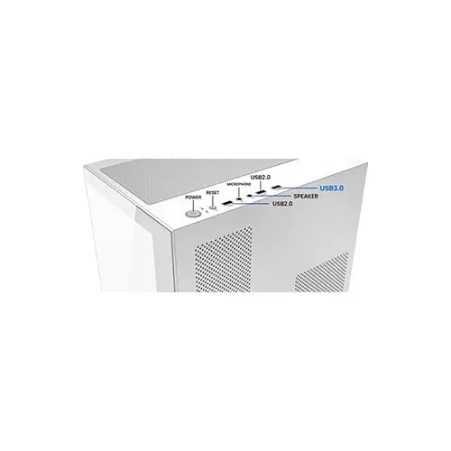 Power Train G777 Mid Tower ATX Gaming Desktop Case (White) - 4