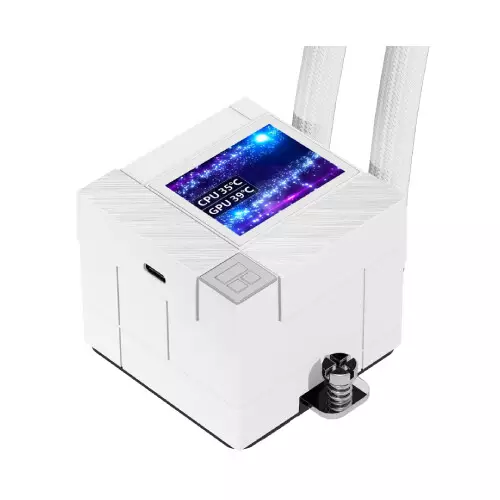 Thermalright Core Matrix 360 Vision ARGB CPU Cooler with Display (White) - 2