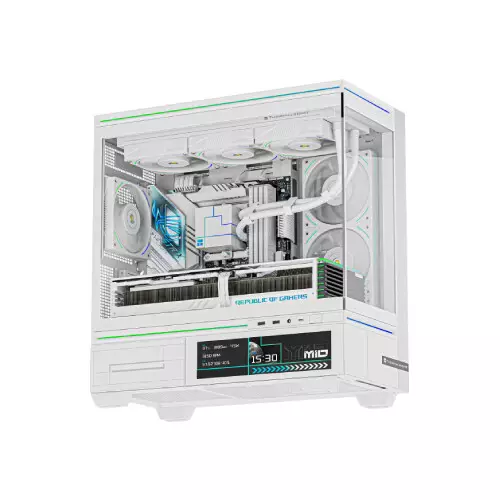 Thermalright M10W Vision Desktop Case with 6.9" LCD Display (White) - 2