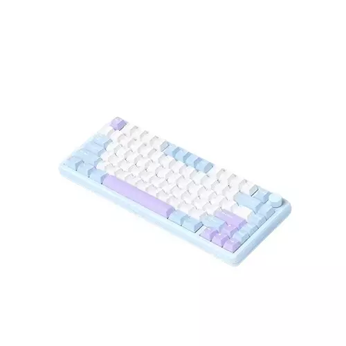 MONKA A75 Aluminum Tri-Mode Wireless Mechanical Keyboard (Misty Blue) - 1