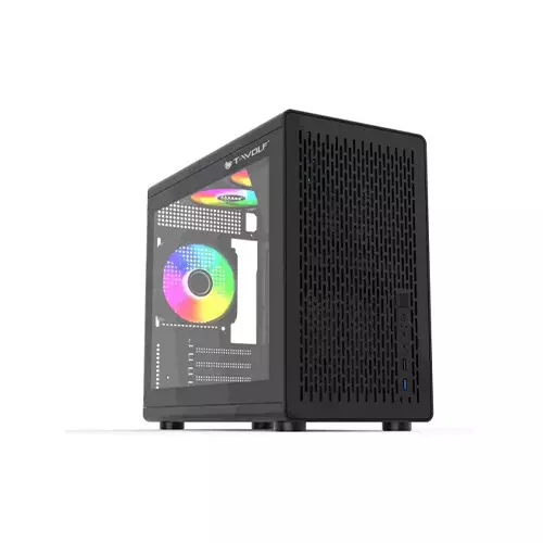 T-Wolf XPLENDER X5 BH ARGB M-ATX Portable Casing (Black)