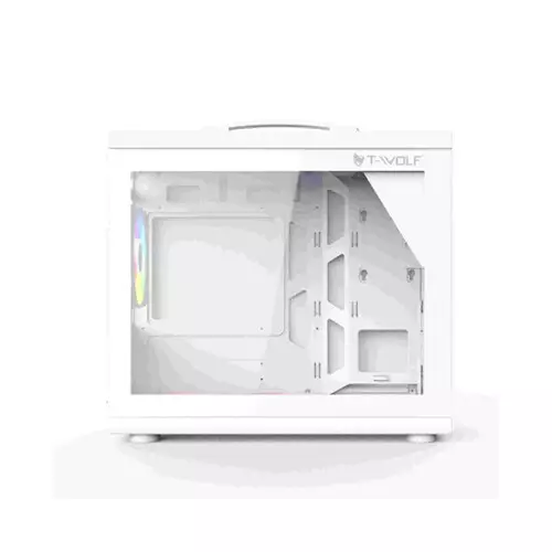 T-Wolf XPLENDER X5 BH ARGB M-ATX Portable Casing (White) - 2