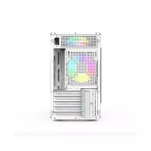 T-Wolf XPLENDER X5 BH ARGB M-ATX Portable Casing (White) - 4