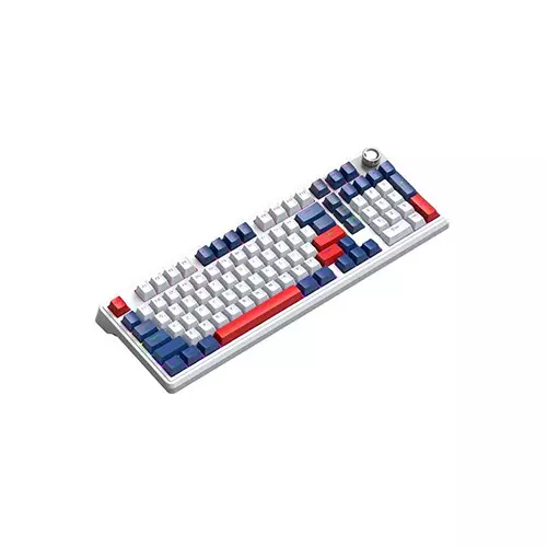 T-WOLF T78 RGB Tri Mode Red Switch Mechanical Gaming Keyboard (White) - 0
