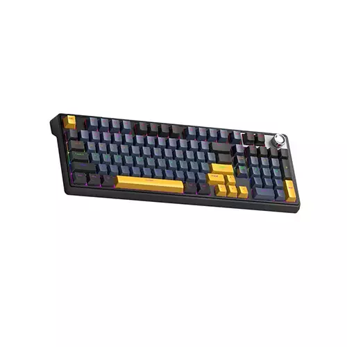 T-WOLF T78 RGB Tri Mode Red Switch Mechanical Gaming Keyboard (Black)