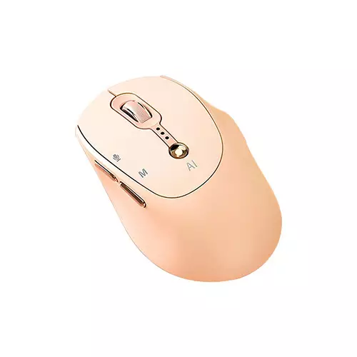 T-Wolf M7 Dual Mode Silent Smart AI Wireless Mouse (Milk Brown) - 1