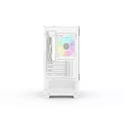 T-Wolf Ice Cooler X5 ARGB M-ATX Mid Tower Gaming Casing (White) - 3