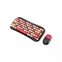T-WOLF TF660 2.4G+5.0 Bluetooth Dual-Mode Retro Wireless Combo (Black-Red)