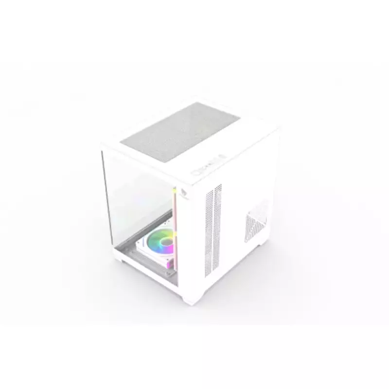 T-Wolf Mystery Box NV X5 Infinity ARGB M-ATX Gaming Case (White) - 1
