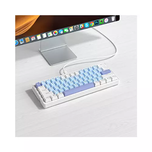 Zifriend AG61 Gasket Side RGB Yellow Switch streamer Mechanical Keyboard (Blue&White&Purple) - 1