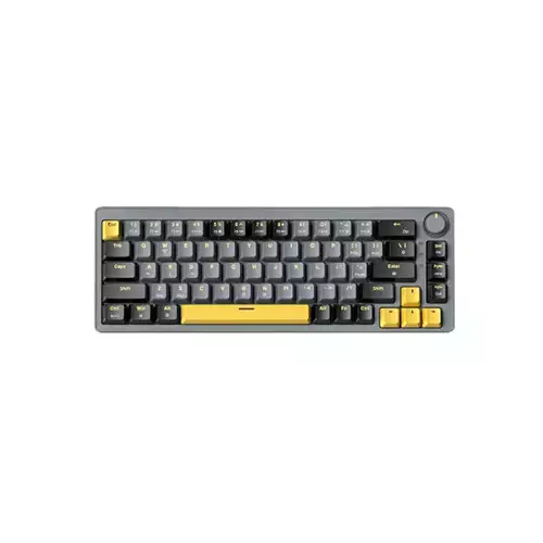 Zifriend AG68 Hot-Swappable Rainbow Backlit Mechanical Keyboard - Grey Black (Red/Brown Switch)