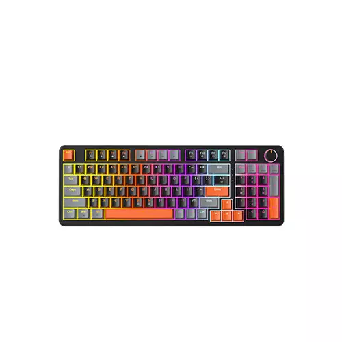Zifriend AG98 Wired Hot-Swappable Gaming Mechanical Keyboard - Black Grey (Blue/Red Switch)