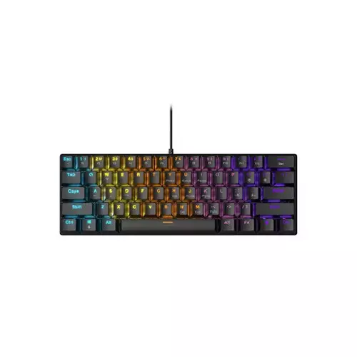 Zifriend BD61 Wired 61 keys Rainbow lighting Mechanical keyboard - Black (Red Switch)