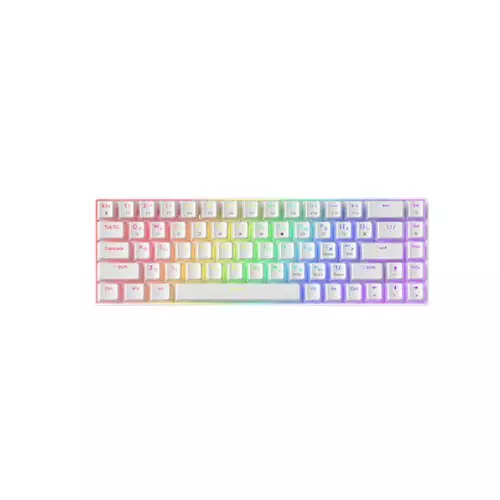 Zifriend TK68 RGB Wired Mechanical Keyboard - White (Red Switch)