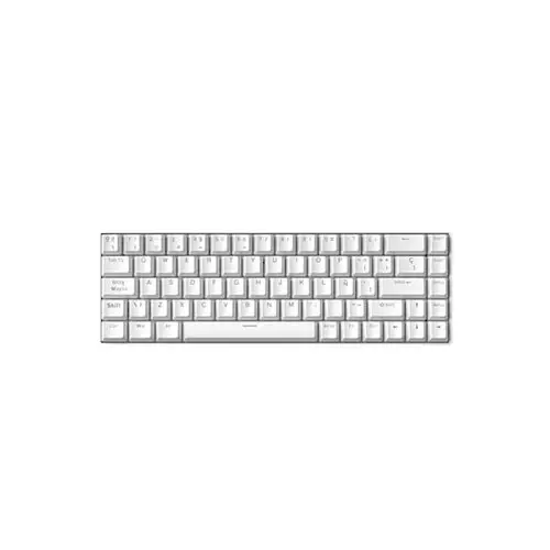 Zifriend TK68 RGB Wired Mechanical Keyboard - White (Red Switch) - 1