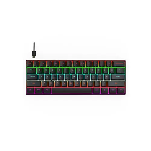Zifriend H61K 60% RGB Wired Mechanical Keyboard (Black)
