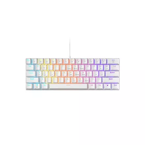 Zifriend BD61 Wired Mechanical Gaming keyboard - Lightning White (Red Switch)