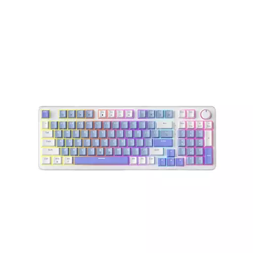 Zifriend AG98 Wired Hot-Swappable Gaming Mechanical Keyboard -Purple White (Blue/Red Switch)