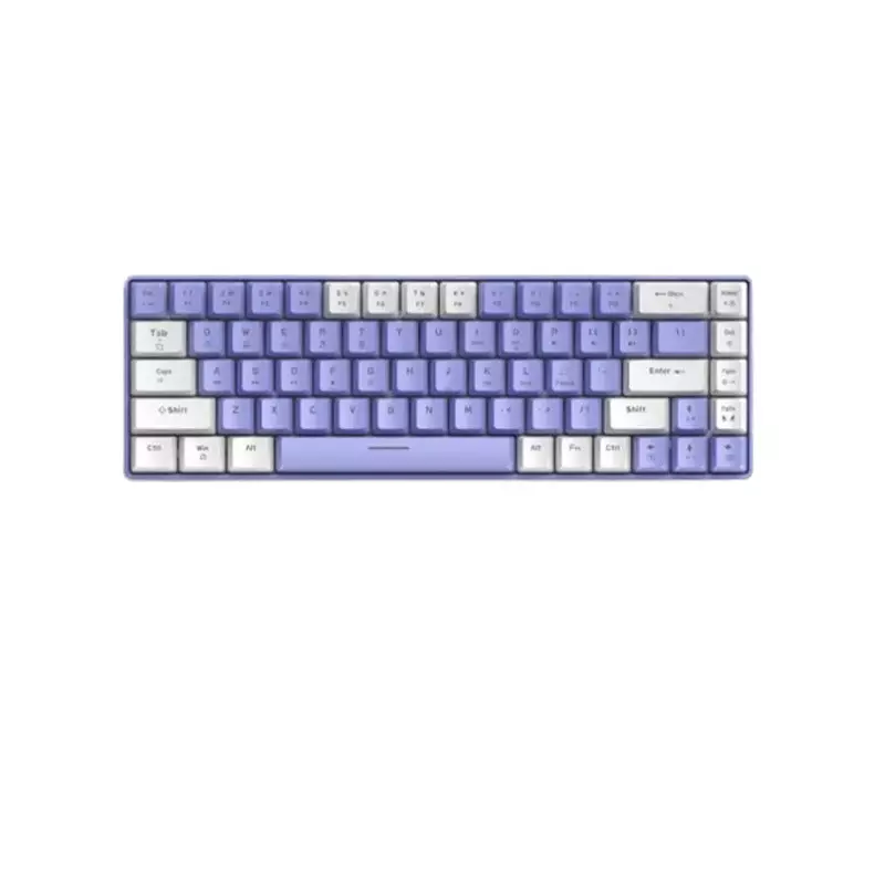 Ziyoulang Freewolf T8 Wired Mechanical Gaming Keyboard Blue switch (White purple)