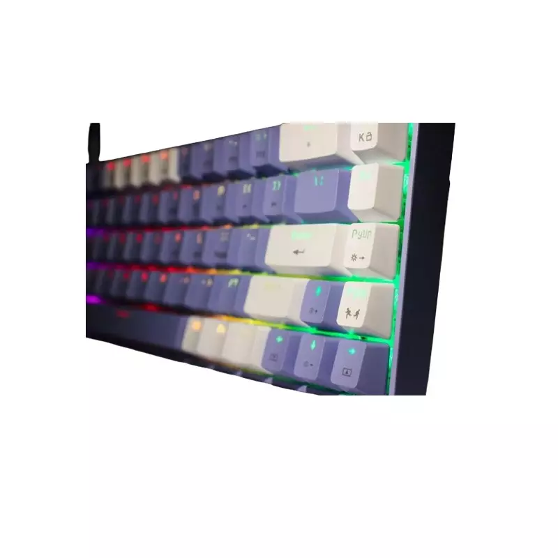 Ziyoulang Freewolf T8 Wired Mechanical Gaming Keyboard Blue switch (White purple) - 1