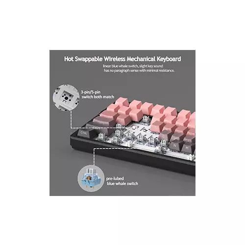 MageGee LIGHT87 Tri-Mode Creamy Gasket Mounted Mechanical Keyboard - 4