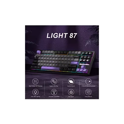 MageGee LIGHT87 Tri-Mode Creamy Gasket Mounted Mechanical Keyboard - 1