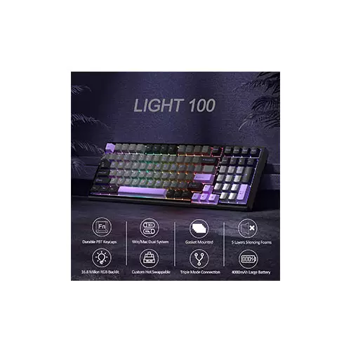 MageGee LIGHT100 Tri-Mode Mechanical Keyboard - 3