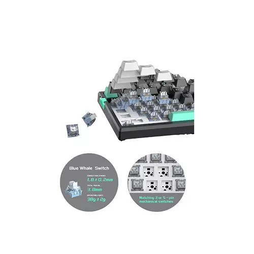 MageGee SKY81 Wired Gasket Mounted Mechanical Keyboard (Dark Elf) - 1
