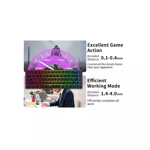 MageGee MK-BOX Wired RGB lighting Mechanical keyboard (Magnetic Switch) - 3