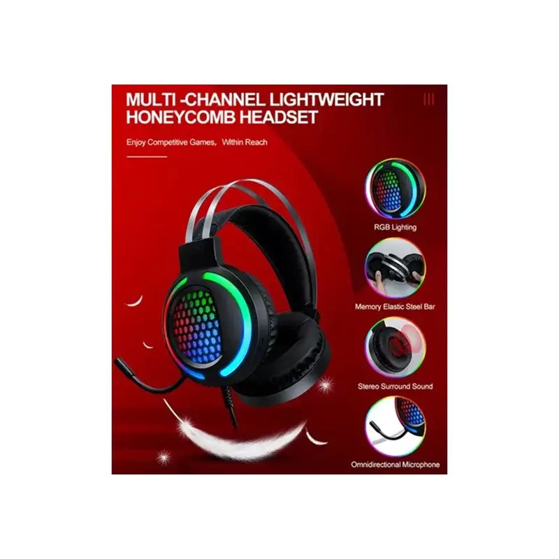 T-WOLF TF400 GAMING KEYBOARD MOUSE HEADSET MOUSE PAD 4 IN 1 COMBO - 4
