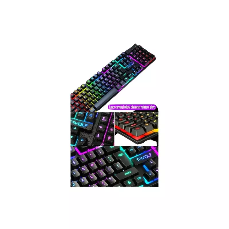T-WOLF TF200 WIRED USB GAMING KEYBOARD MOUSE COMBO - 2