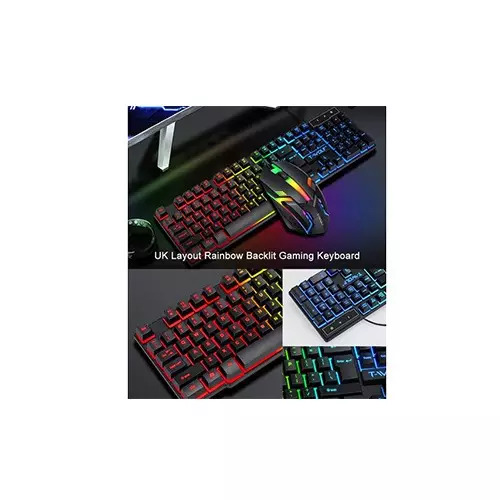 T-WOLF TF800 Wired Gaming Headset Mouse Keyboard And Mousepad 4 In 1 Combo - 2