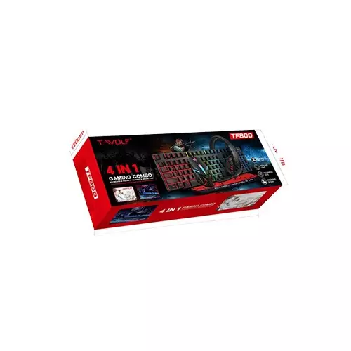 T-WOLF TF800 Wired Gaming Headset Mouse Keyboard And Mousepad 4 In 1 Combo - 3