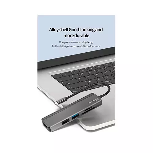 Yuanxin X-80505 Multiport 5 in 1 Aluminium Type C Hub - 3