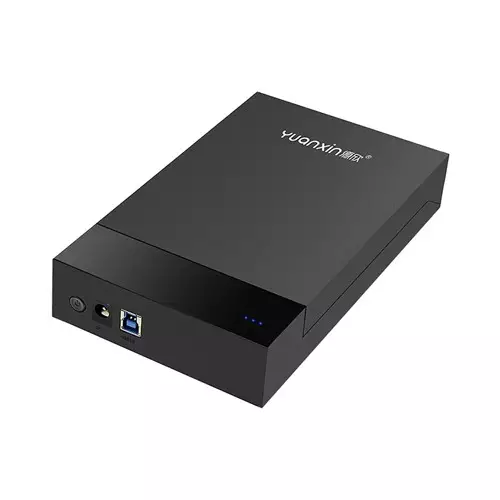 Yuanxin 3.5 Inch SATA HDD Enclosure with Power Adapter black