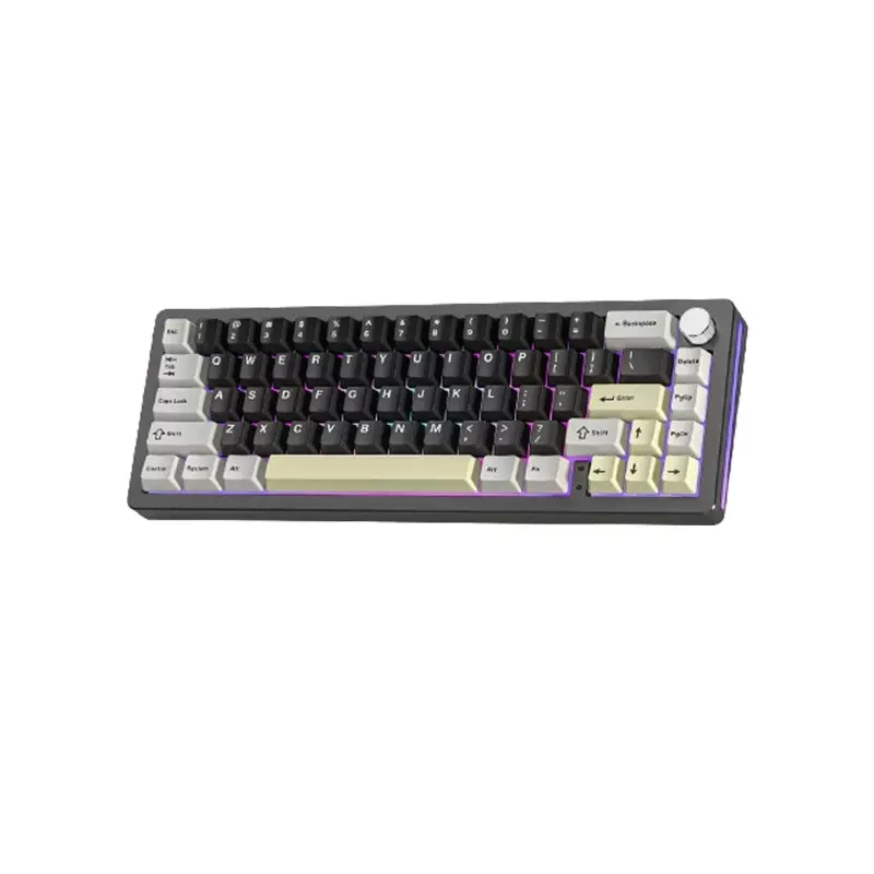 YUNZII AL66 Knob CNC Aluminum Bluetooth Wireless Mechanical Keyboard - 1