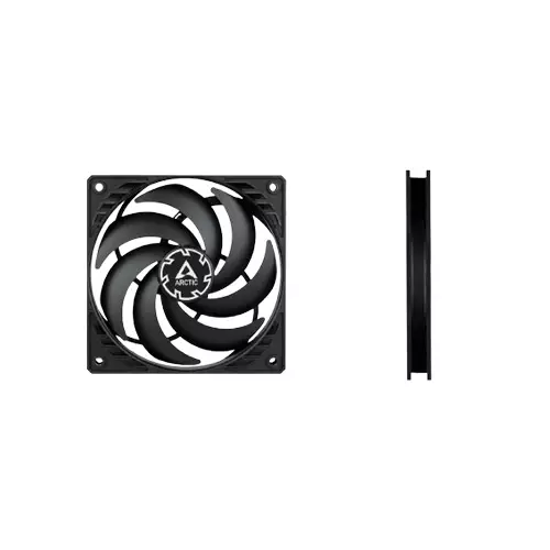 Arctic P12 Slim PWM PST 120mm (3 Pack) Cooling Case Fan (Black) - 0